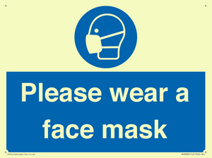 Please wear a face mask